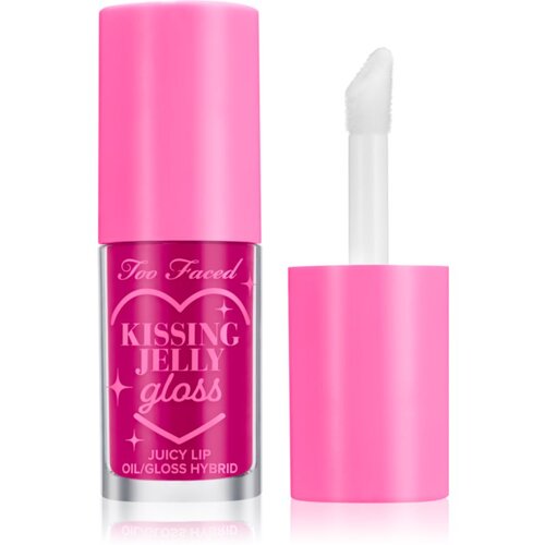 Too Faced Kissing Jelly Lip Oil Gloss oljast sijaj za ustnice za intenzivno vlažnost odtenek Raspberry 4,5 ml Slike