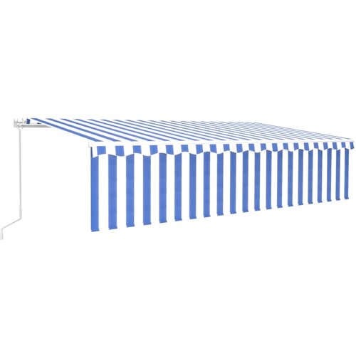 Maison Chic Ročno zložljiva tenda - Senčniki s senčilom 6x3 m modra in bela, (22042402) Slike