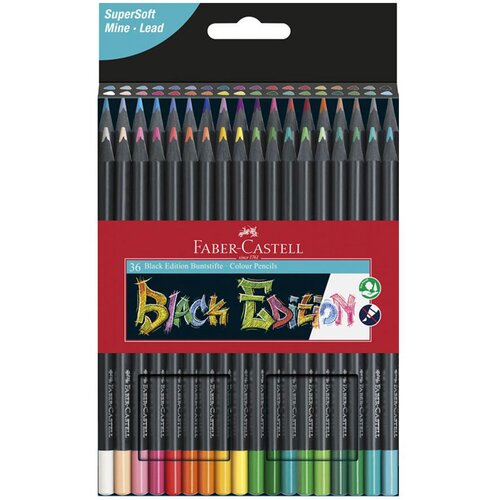 Faber-Castell Crayons Black Edition olovke u boji, 36 kom Cene