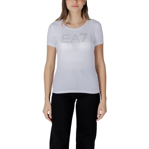 Ea7 Emporio Armani Majice s kratkimi rokavi 7W000094 AF10373 Bela Cene