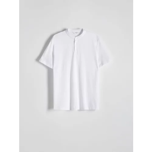 Reserved - Polo-majica s podignutim ovratnikom - bijela