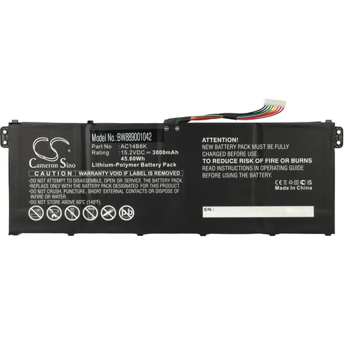  Baterija za Acer Aspire 5 A517 / Spin 3 SP315 / Swift 3 SF314, AC14A8K, 15.2 V, 3000 mAh