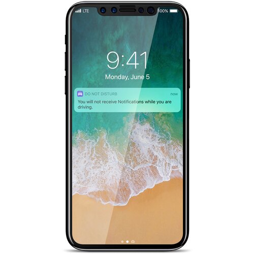 AVIZAR Izjemno odporna folija iz kaljenega stekla za iPhone X / XS s 3D učinkom - črne konture, (20530839) Cene