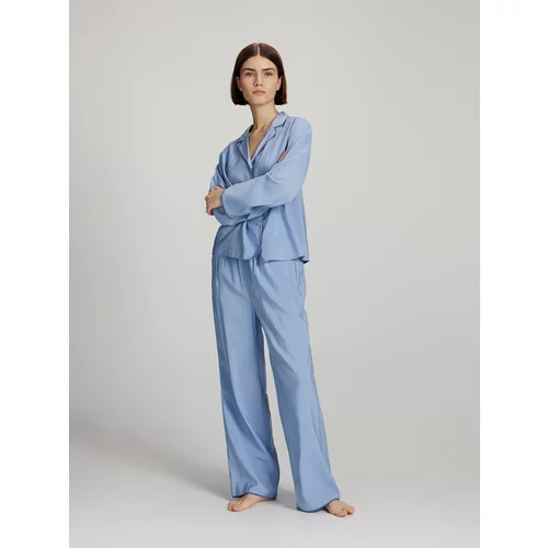 Reserved - Komplet dvodijelne pidžame od viskoze - svjetloplavo