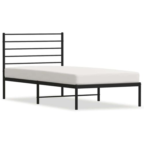 vidaXL Metalni okvir za krevet s uzglavljem crni 107x203 cm Cene