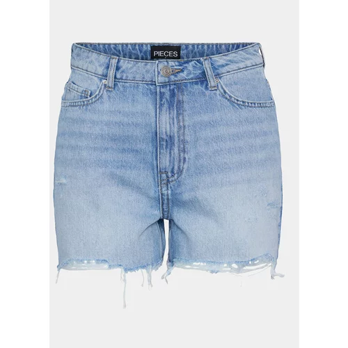 Pieces Jeans kratke hlače Summer 17146747 Modra Regular Fit