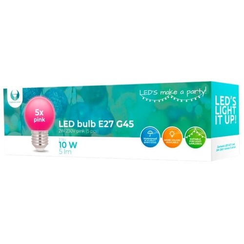 FOREVER LIGHT set 5 komada roze LED sijalica E27 Cene