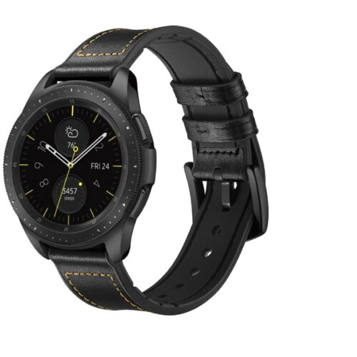 INF silikonski in usnjeni pašček za galaxy watch 3/5 black 20 mm, (22056616) Cene