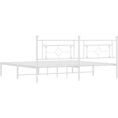  okvir za krevet s uzglavljem bijeli 193x203 cm Slike