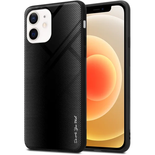 Cadorabo Ohišje, združljiv z Apple - Stripe Optics v Opal Black - Zaščitni pokrov iz silikona TPU in hrbta iz kaljenega stekla, (20573256)