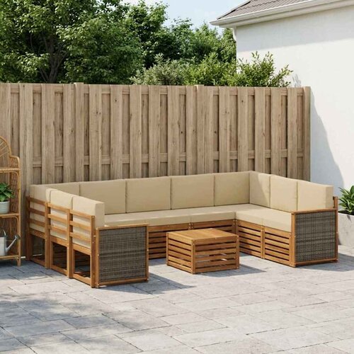  Set vanjskih sofa 10 kom. Prirodna Slike