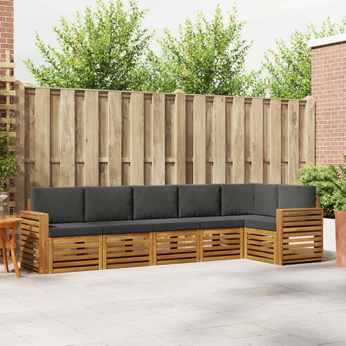  Set vanjskih sofa 6 kom. Prirodna i antracit Poliester Bijela 310 x 132,5 x 73 cm Cijene