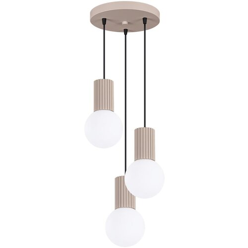 Nice Lamps Smeđe-siva viseća svjetiljka sa staklenim sjenilom &amp;oslash; 25 cm Orbital &amp;ndash; Slike