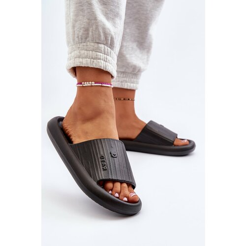 Kesi Women's light foam slippers Fenicva black color Slike