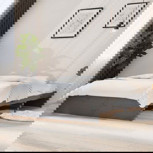 Furnova Posteljni okvir siv iz trdnega lesa 140x200 cm, (21941114) Slike