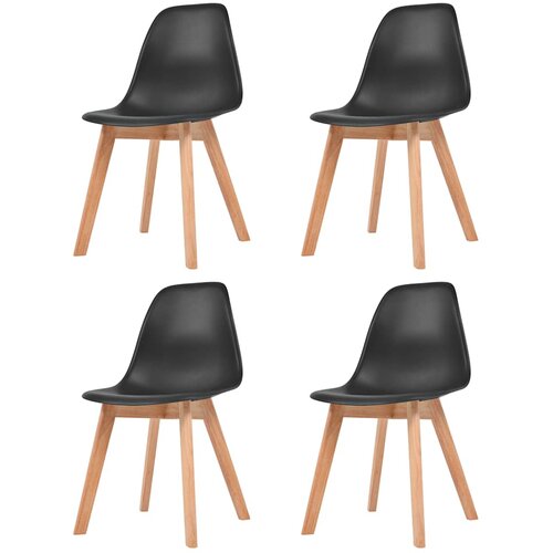  Blagovaonske stolice 4 kom crne plastične Cijene