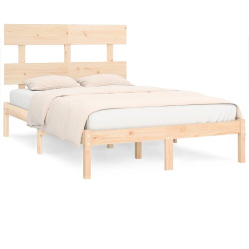 Maison Chic Posteljni Okvir - Dvoposteljna postelja trden les 150x200 cm, (22081892) Slike