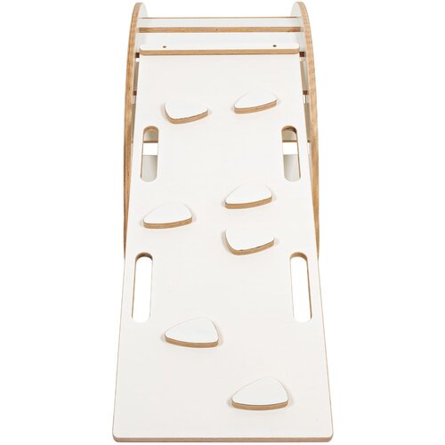 MeowBaby Srednje Dream Rocker White Wood & Slide & Ladder z bež blazino, (21625993) Cene