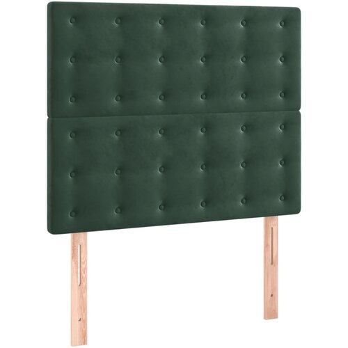 Maison Chic Posteljno vzglavje - Vzglavna omarica 2 kosa temno zeleno 100x5x78/88 cm žamet, (22077544) Cene