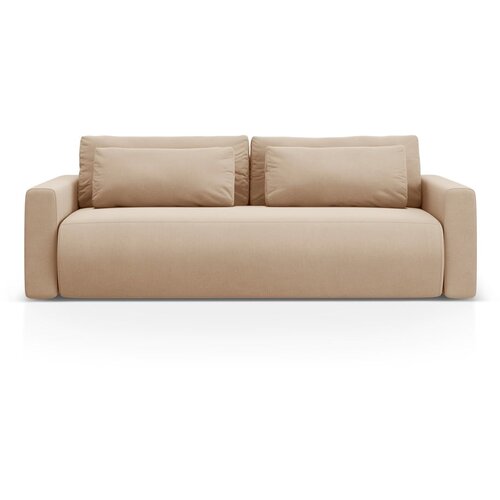 Cosmopolitan Design Svjetlo smeđa bar&amp;scaron;unasti sklopiva/s prostorom za odlaganje sofa 238 cm Belfast &amp;ndash; Slike
