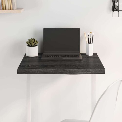 Stolna Mizna plo&amp;scaron;ča temno siva 60x60x4 cm obdelana trdna hrastovina, (20818430) Slike