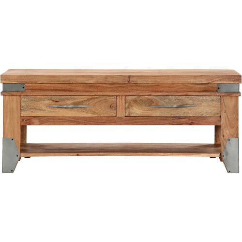 Maison Chic Klubska mizica - kavna mizica - Nizka mizica 110x52x45 cm trden akacijev les, (21754012) Slike