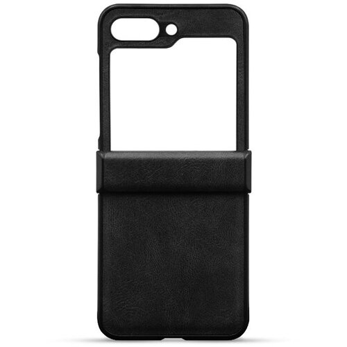  Maska za telefon LEATHER CASE za Samsung Z FLIP 5, Crna Cene