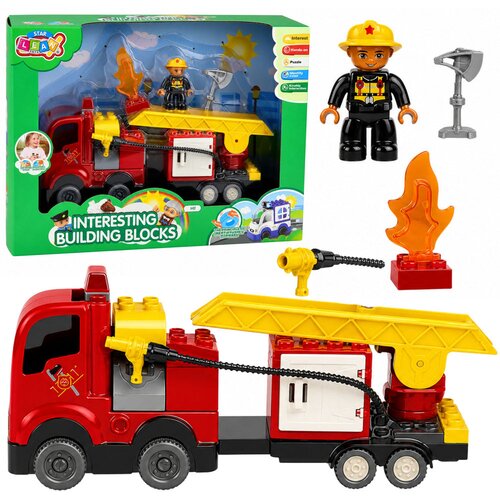  Fire Department Motorized Fire Truck Firefighter Figure Building Blocks Set Cene