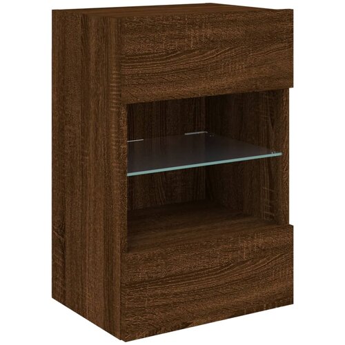  Zidni TV ormarić s LED svjetlima boja hrasta 40x30x60,5 cm Slike