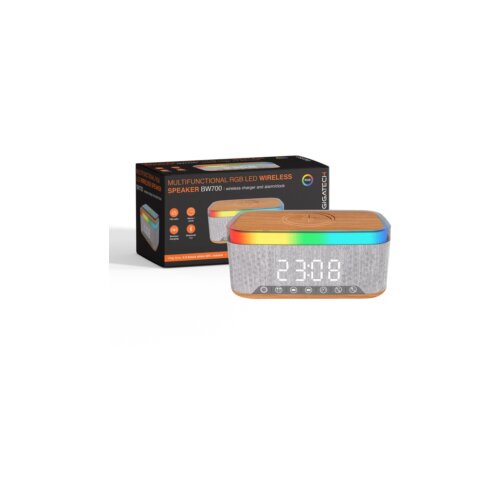  Bluetooth zvučnik, wireless punjač i alarm/sat Gigatech BW700 RGB Cijene