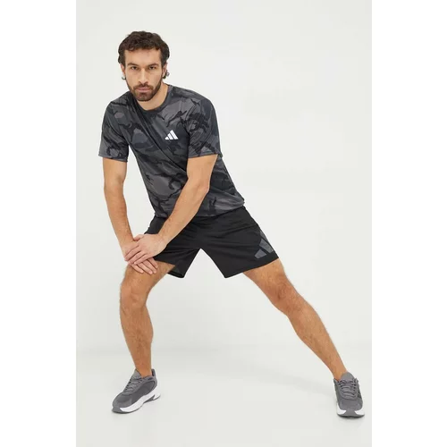 Adidas Kratka majica za vadbo Training Essentials siva barva