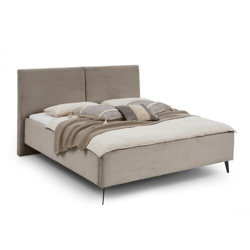 Meise M&amp;ouml;bel Smeđe-sivi tapecirani bračni krevet bez podnice 180x200 cm Lando &amp;ndash; Slike