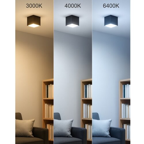  LED ugradni spot LED/5W/230V 3000/4000/6400K 7,5x7,5 cm crna Slike