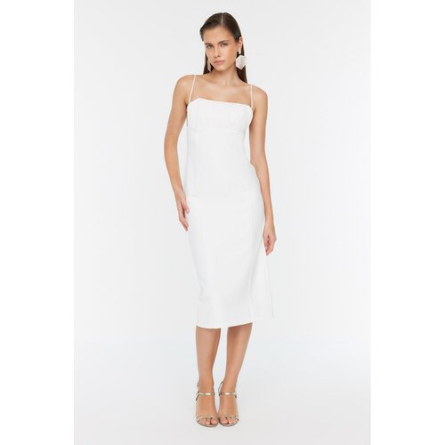 Trendyol Ecru Collar Detailed Dress Slike