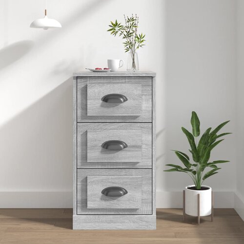 VidaXL Komoda siva sonoma 36x35,5x67,5 cm inženirski les Slike