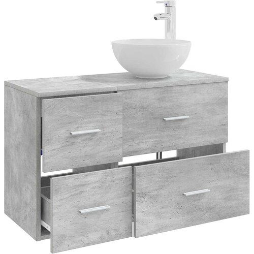  Set namje&amp;scaron;taja za kupaonicu 2 kom. Betonska siva 49,5 x 41 x 80 cm Slike