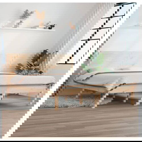 vidaXL Posteljni okvir iz trdnega lesa 135x190 cm 4FT6 Cene