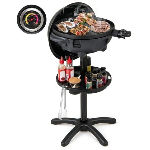 Vrt Električni BBQ žar, 1200 W električni žar z 2-consko neoprijemljivo plo&amp;scaron;čo za žar Slike