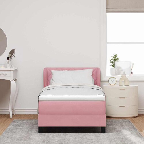  Krevet s opruga kutije Ružičasta 90 x 200 cm Baršun Cene