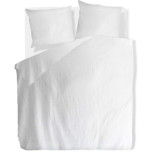 Butter Kings Bela posteljnina za zakonsko posteljo iz muslina 200x200 cm Plain Muslin – Cene