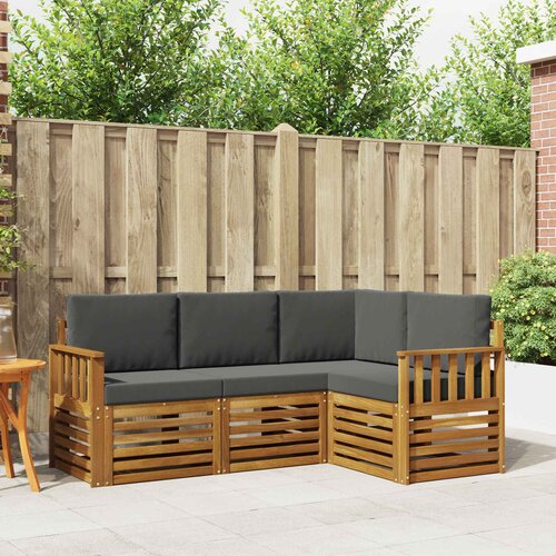  Set vanjskih sofa 4 kom. Prirodna i antracit Poliester Cene