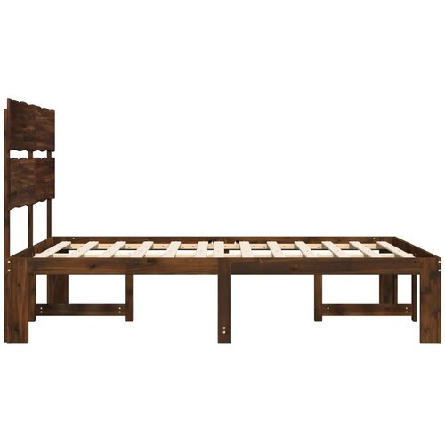  Krevetni okvir s uzglavljem ROSTOCK Tamno smeđa 140 x 190 cm - Tamno smeđa 140 x 190 cm Cijene