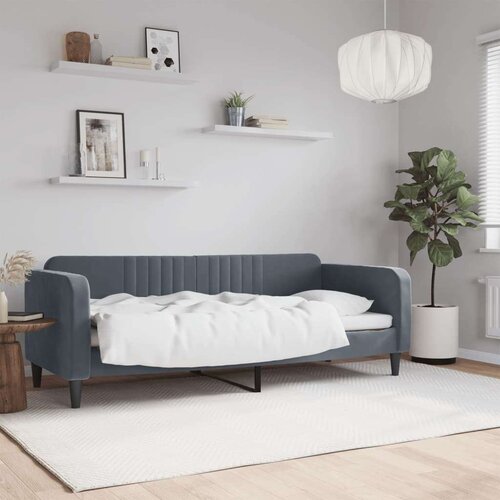  Raztegljiva postelja temno siva 80x200 cm žamet Cene