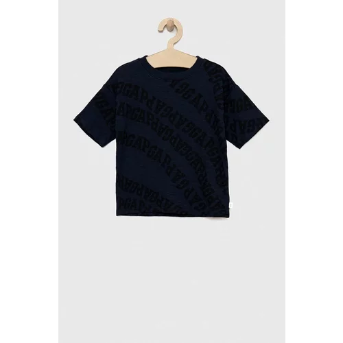 GAP Dječja pamučna majica kratkih rukava boja: tamno plava, s uzorkom