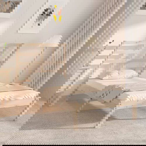 The Living Store Posteljni okvir iz trdnega lesa 90x190 cm - Posteljni Okvir, (21525910) Slike