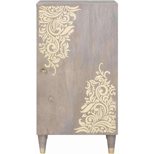 VidaXL ormarić / komoda s policom siva i zlatna 40 x 33.5 x 75 cm Slike