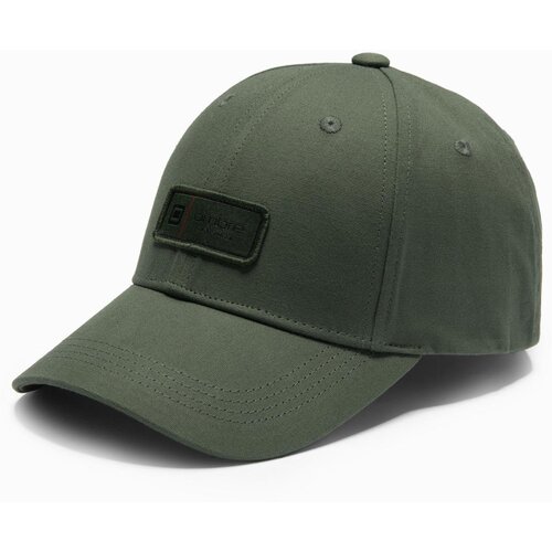 Ombre Men's baseball cap with visor and patch - khaki Slike