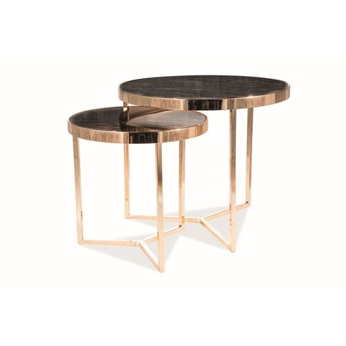 Molarem Home Set stolića DELIA - efekt crnog mramora Slike