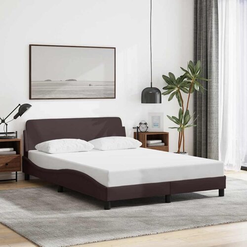  Okvir za krevet Dover tamnosmeđi 140 x 190 cm od tkanine Cijene