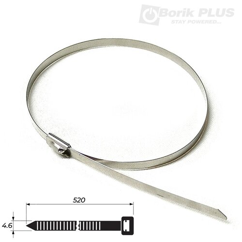 VATPAN Čelične vezice za kablove 10 kom, 520&amp;times;4.6 mm Slike